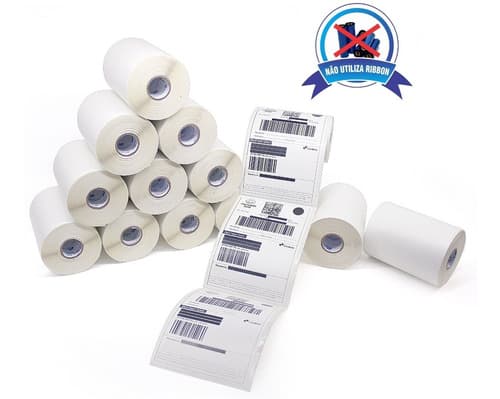 50 Rolos com 200 Etiquetas 10x15 Cm  100x150 mm Térmica Serrilha E-commerce