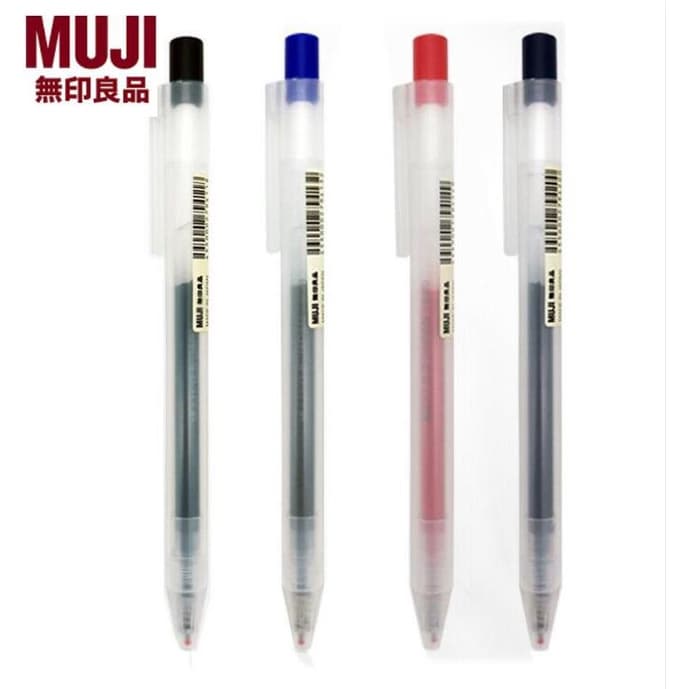 1pç Caneta Esferográfica Em Gel Muji Com 0,5mm Refil Para Escola Japonesa/Escritório