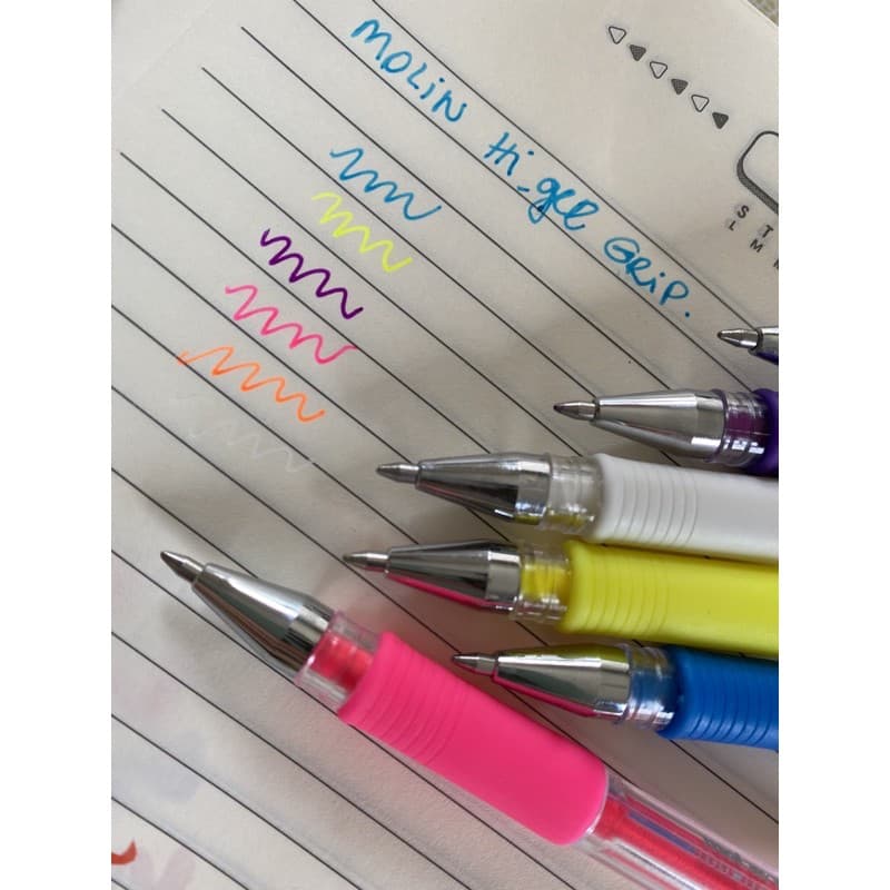 Caneta em Gel Molin Grip Neon 0,7mm