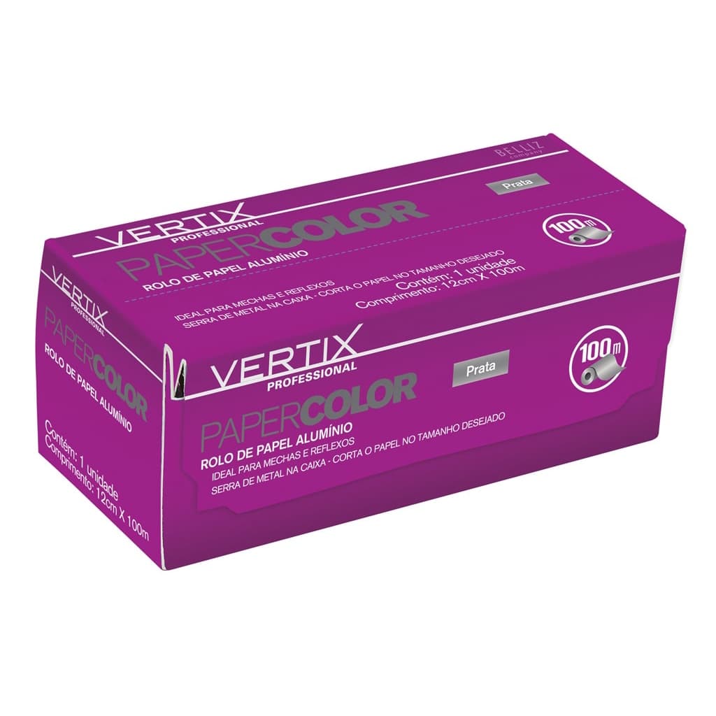 PAPEL ALUMINIO PARA MECHAS VERTIX PAPERCOLOR ROLO 100Mx12CM