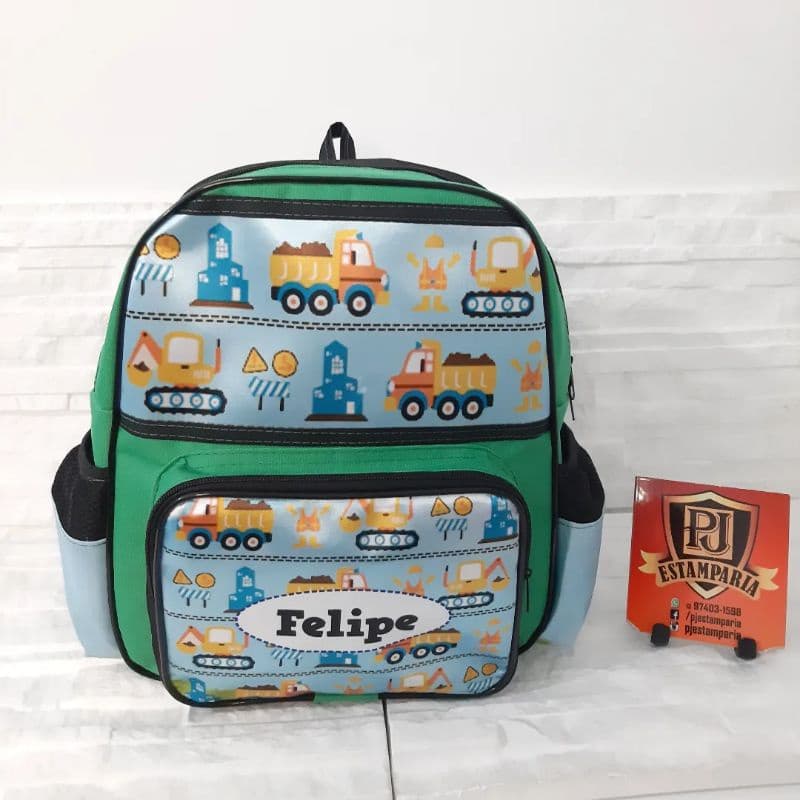 Mochila personalizada com estojo