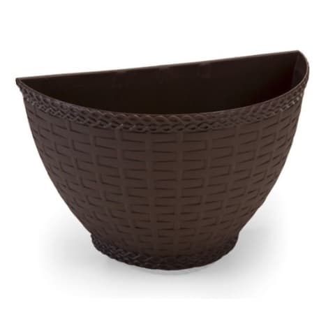Vaso de Parede Cachepot Rattan Modelo Grande 27cm - Diversas Cores