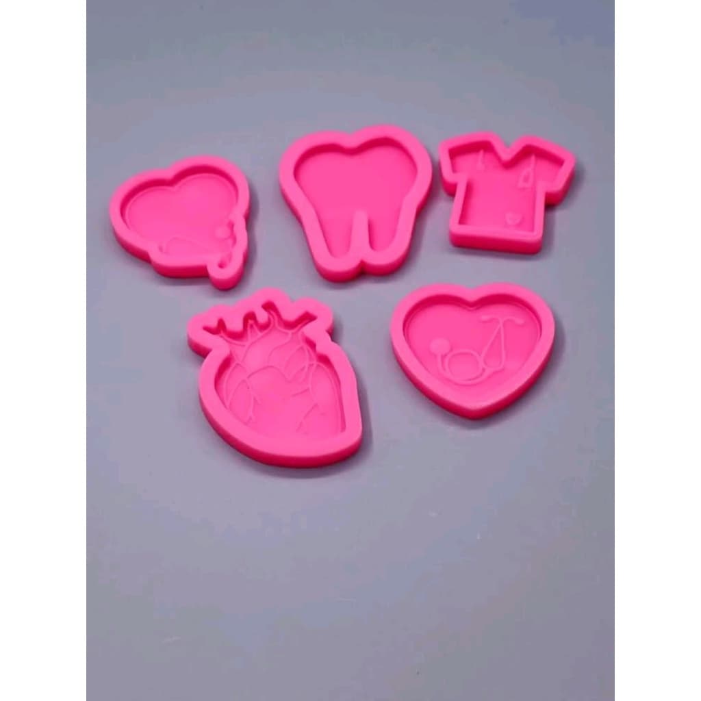 Molde de Silicone Medicina | Coração | Camiseta | Enfermagem | Dentista