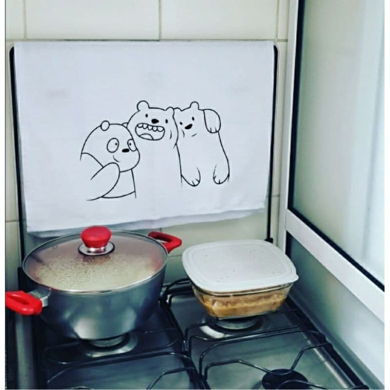 Desenhos animados III - Pano de prato pintado - Pano de copa - Panos de prato