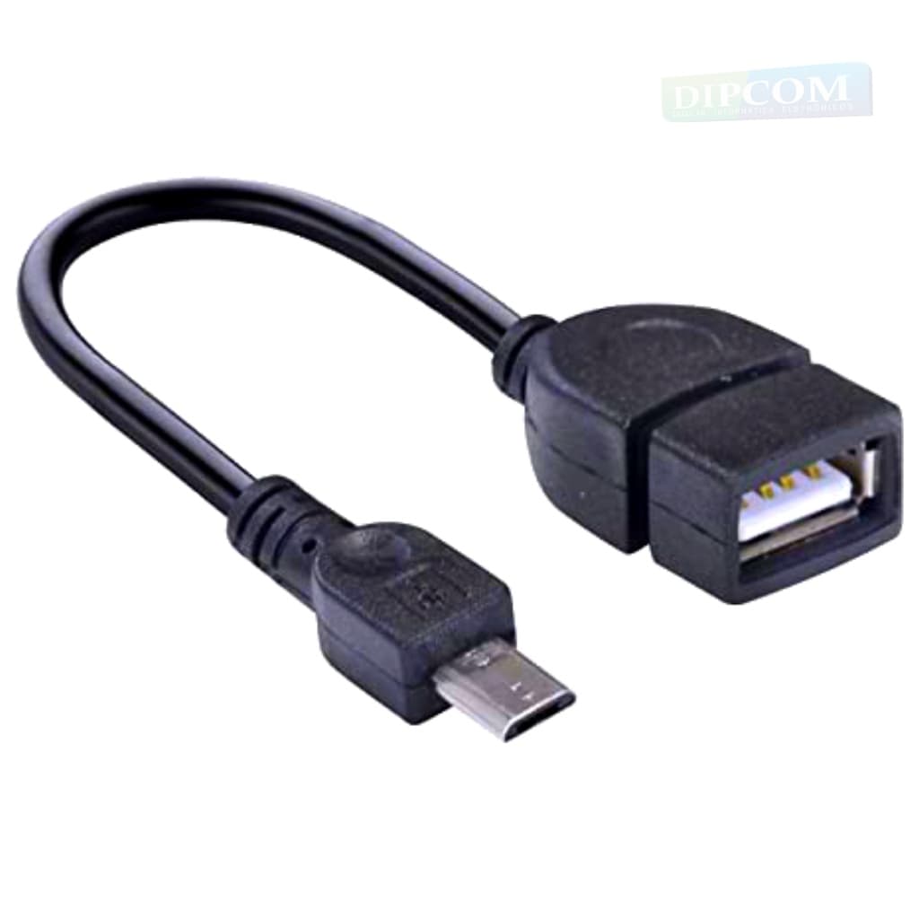 Adaptador USB fêmea x Micro USB macho - Cabo OTG V8