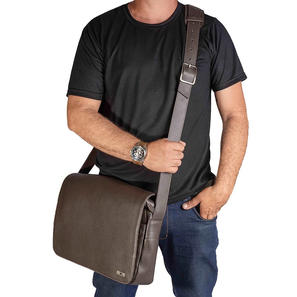 Bolsa Pasta Masculina Notebook Executiva Empresarial Couro Legitimo