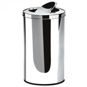 Lixeira em aço inox 9 litros com tampa basculante, cozinha, banheiro, escritório, bares e restaurantes