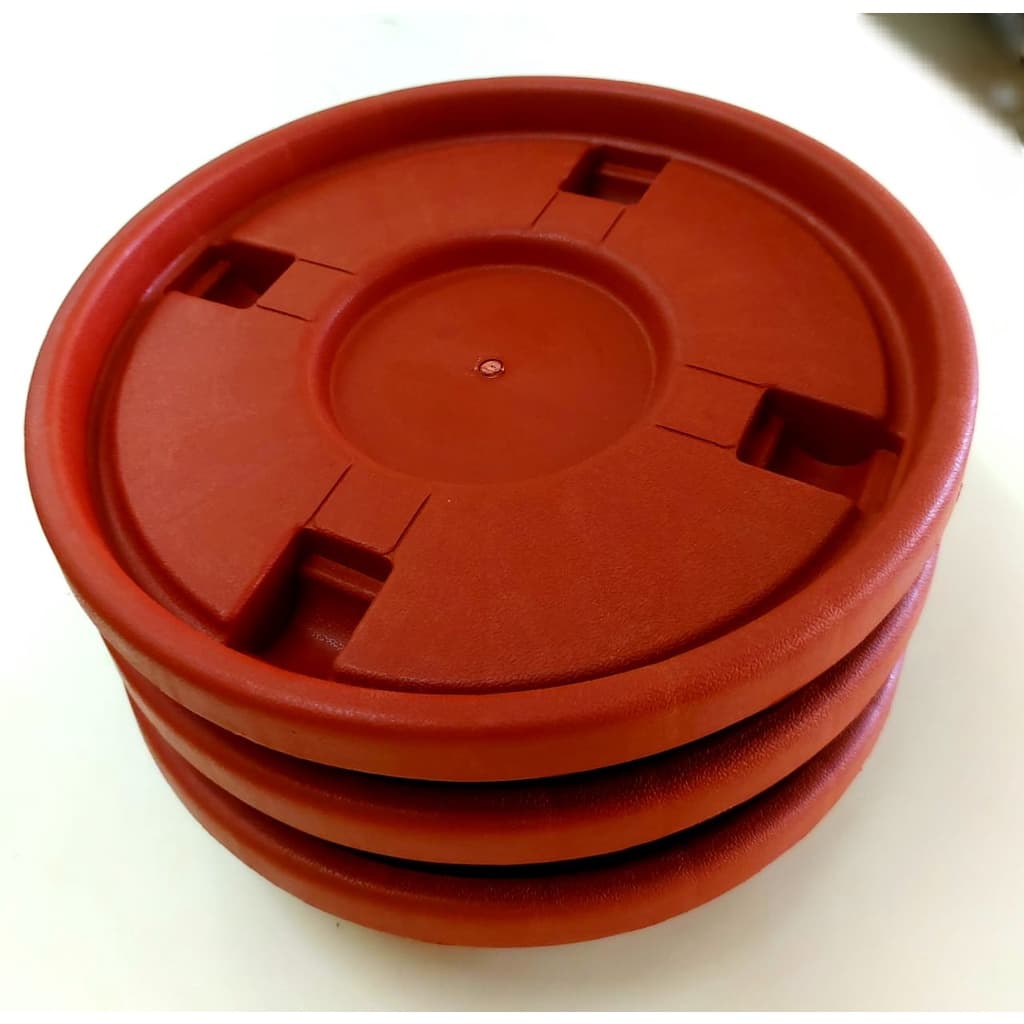 Suporte Para Botijão De Gás Com 4 Rodinhas De Plástico 33 cm de Diâmetro