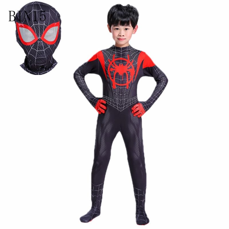 Fantasia Cosplay Super Herói Homem Aranha Meninos Miles Morales 722