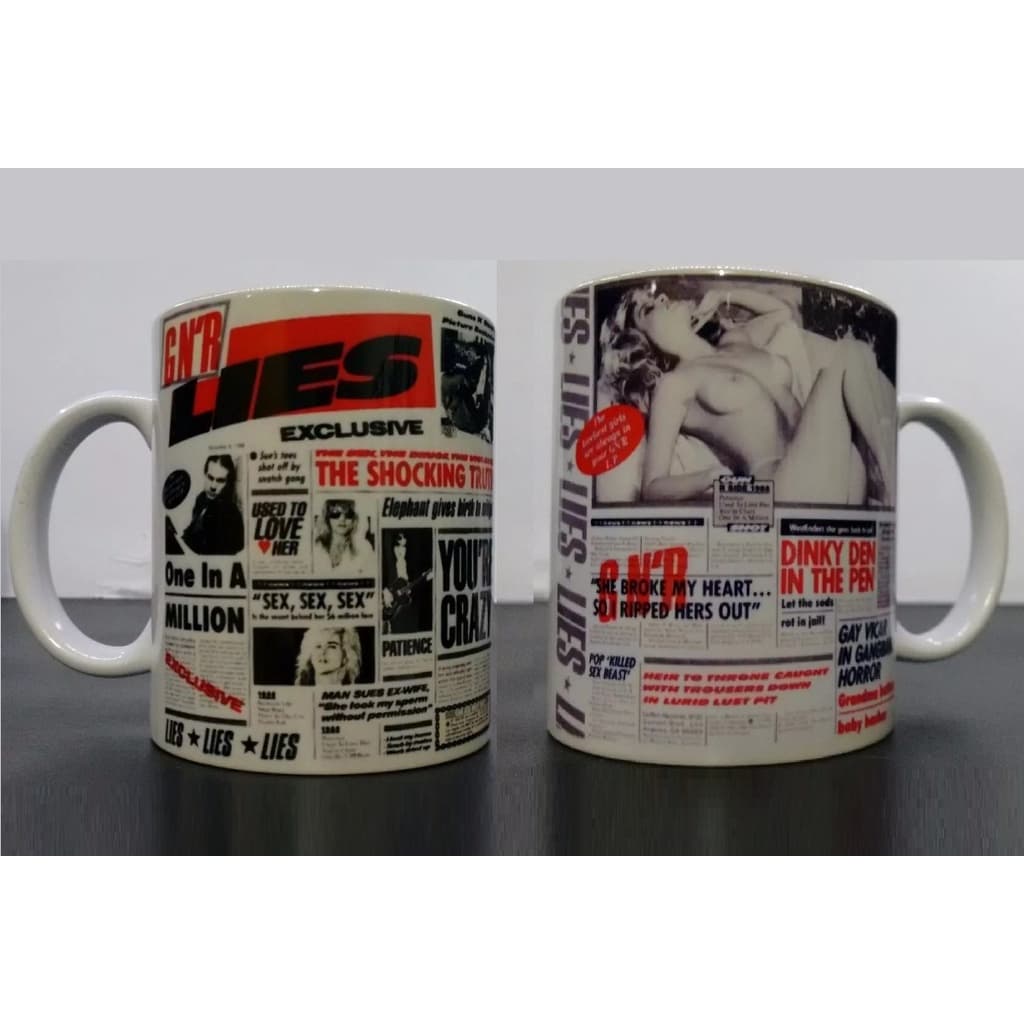 Caneca de Cerâmica Guns n Roses Gnr Lies Album  Rock