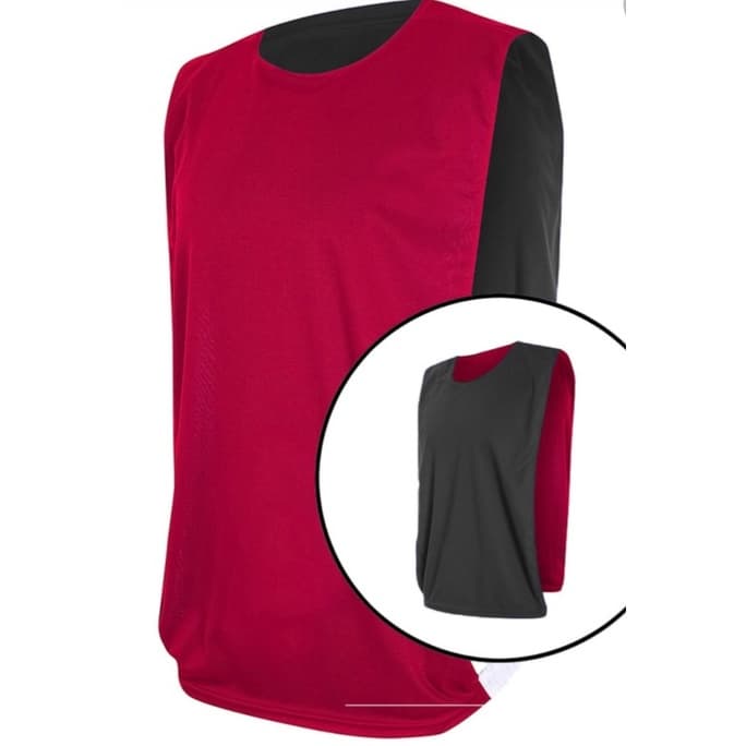Colete Treino Dupla Face Vermelho/Preto
