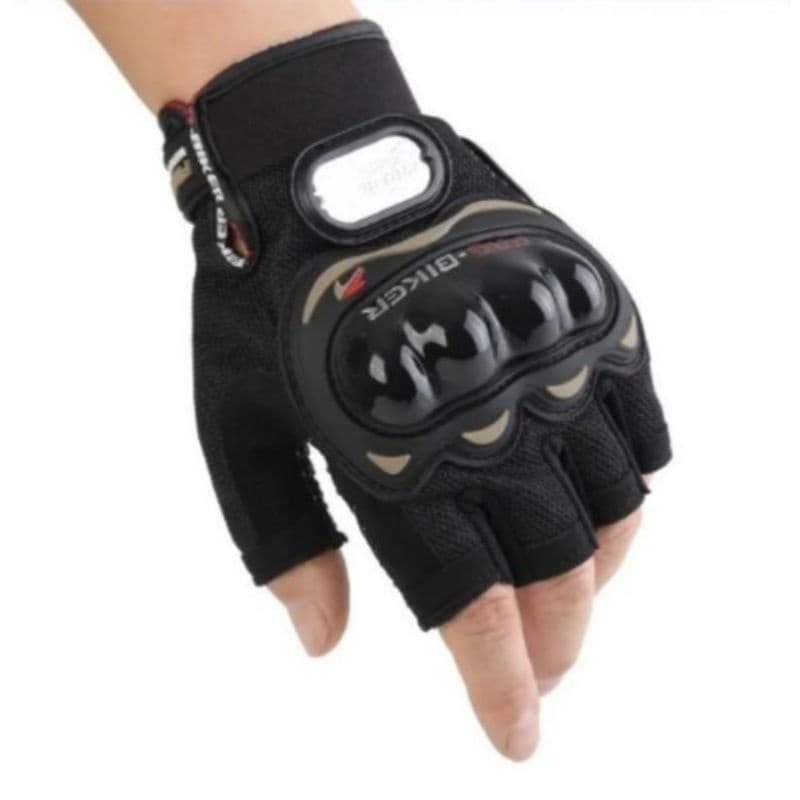 Luva de motoqueiro motocross Motocicleta Bike Pro Preta com Proteção