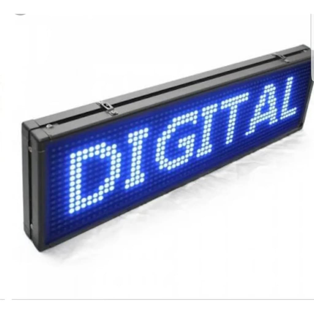 Painel Led Letreiro 70 X 20 Cor Azul Bivolt