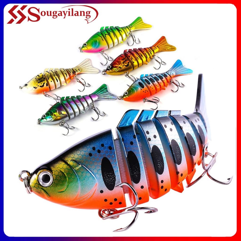 Sougayilang Articulado Isca De Pesca Wobbler Isca Dura 100 Milímetros Isca Artificial Swimbait Biônico