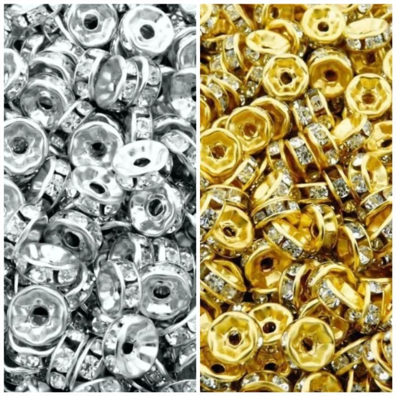 Rondelli de Strass - 8mm - Variações