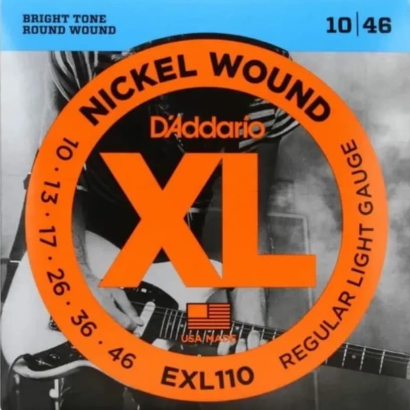 Cordas Guitarra Daddario Encordoamento Guitarra Aço Exl110 010