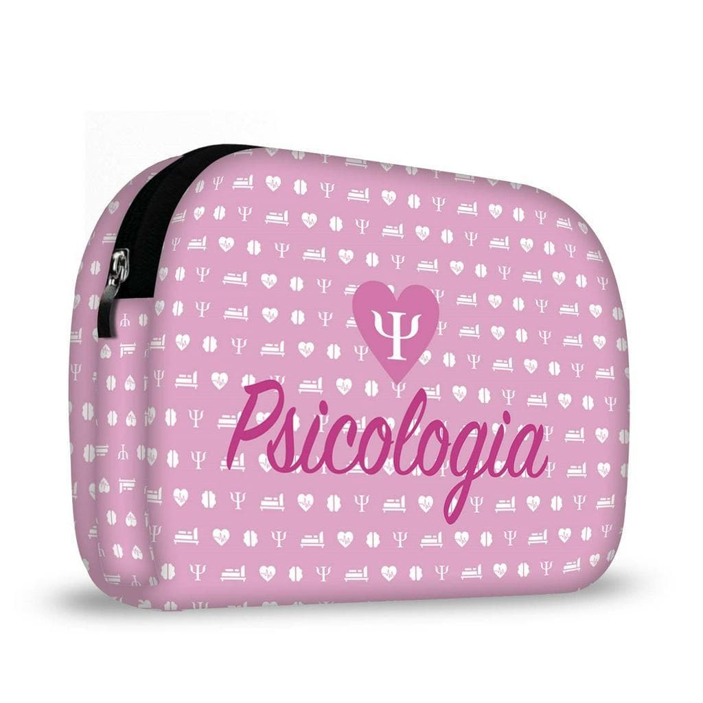 Necessaire em Neoprene - Coleção Profissões - ISOPRENE - Psicologia Rosa