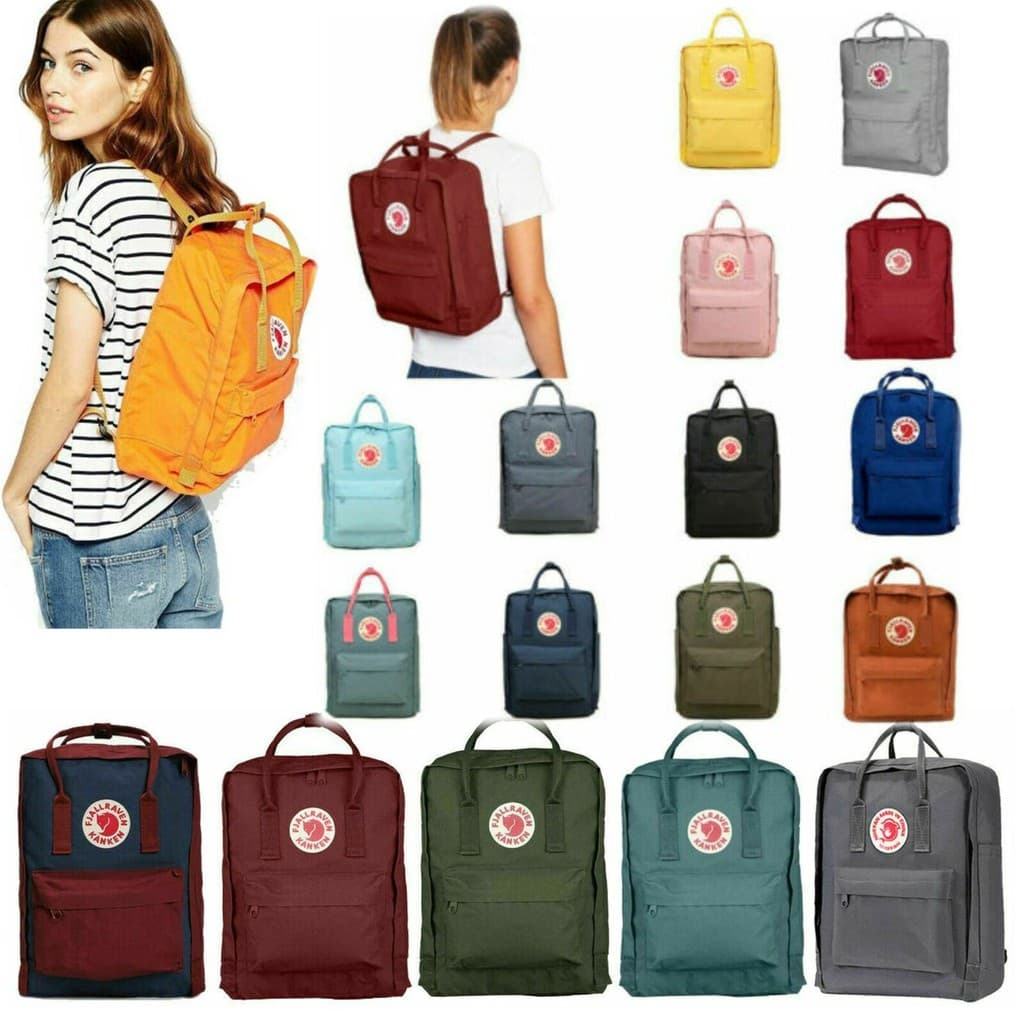 【S/M/L】Fjallraven Kanken  Bolsa De Tecido Feminina Impermeável Clássica