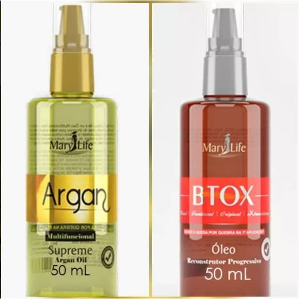 12 Und: 06 Btox E 06 Supreme Argan Oil 50ml Mary Life- Frasco Plastico