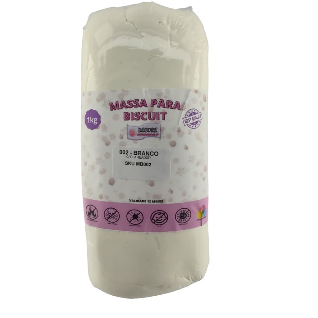 Massa Biscuit Artesanato Profissional Qualidade 1kg Branco