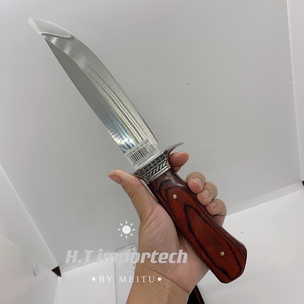 Faca De Caça Churrasco Full Tang Modelo Luxo C/ Bainha Nylon 1238