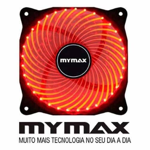 Cooler Fan Ventilador para Gabinete 120mm 12cm com 33 Led Vermelho - Mymax Storm II