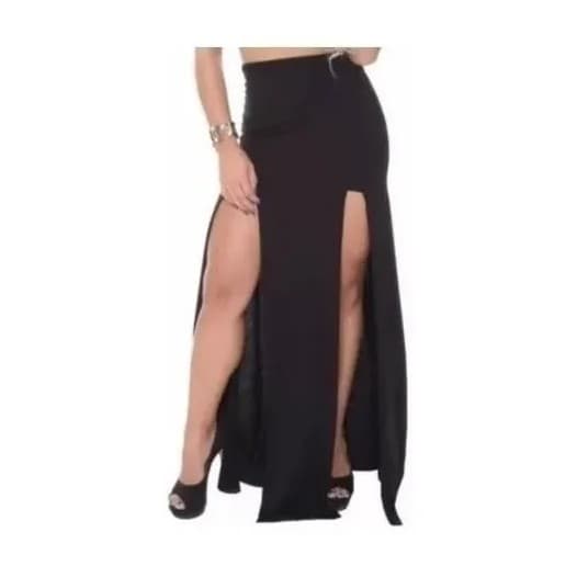 Saia De 2 Fenda Lateral Com Mini Short lançamento