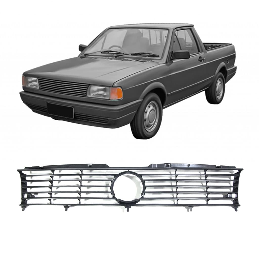 Grade Frontal Preta Volkswagen Saveiro Quadrada 1991/1994