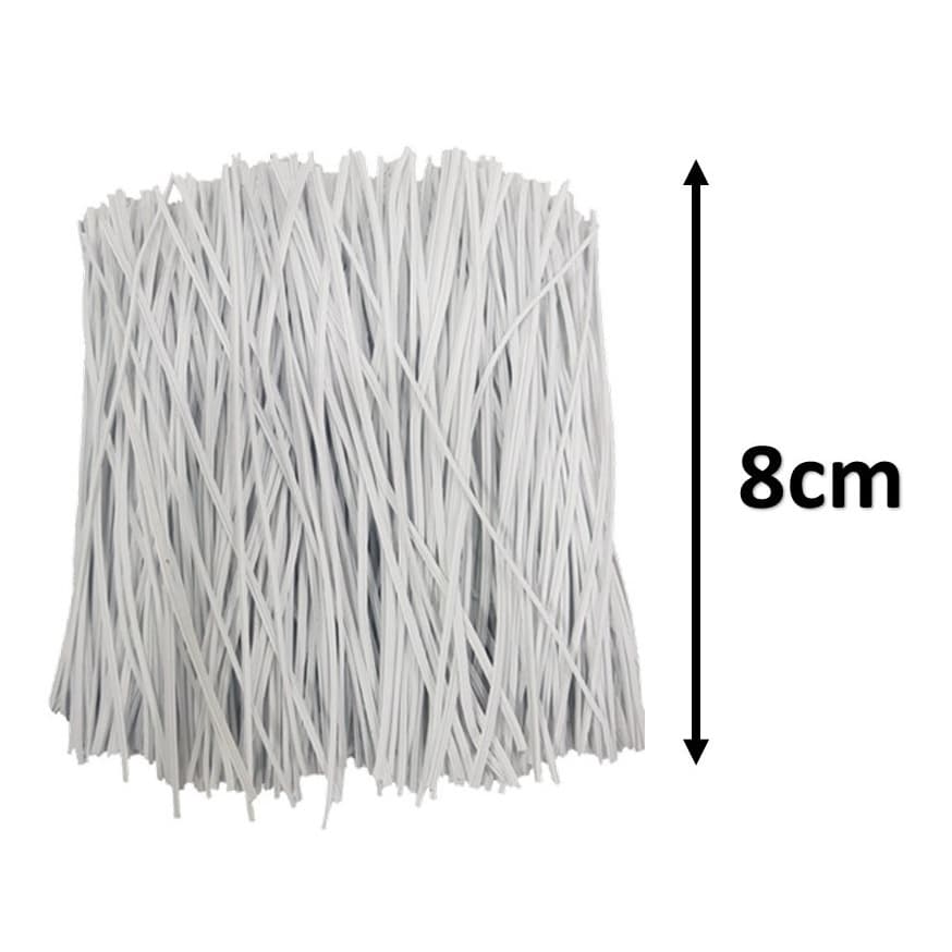 Fecho Branco Amarrilho 8cm 500 unidades