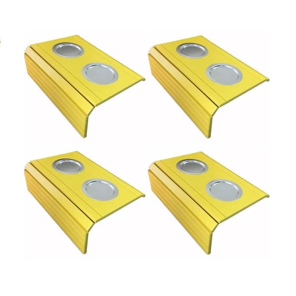 Kit 04un Esteiras Para Braço De Sofá Porta Copos Amarela