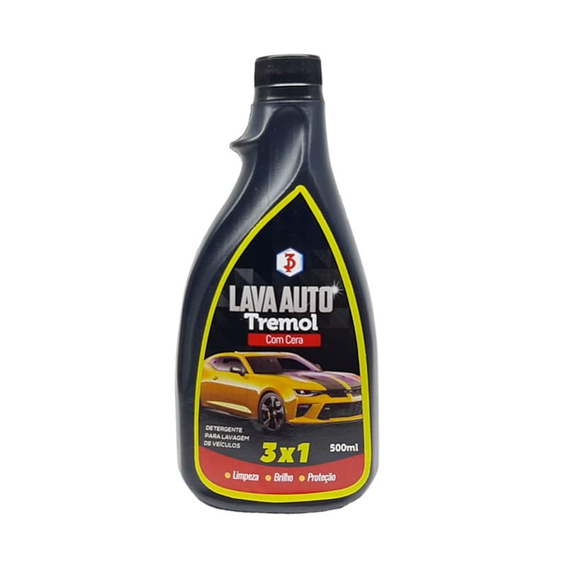 Lava Auto 3 em 1 Tremol 3 Poderes 500ML - Shampoo com cera  para lavagem de Veículos