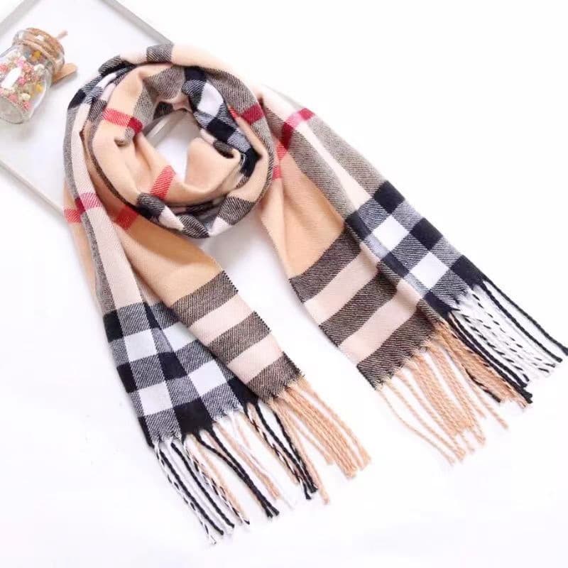 Cachecol Lenço Pashimina Xale Echarpe Gross Estilo Xadrez Inverno