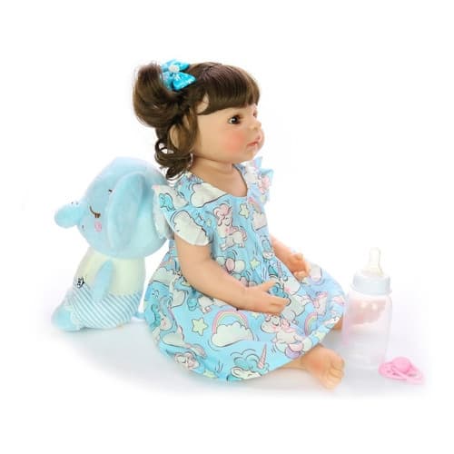 Bebê Reborn Pronta Entrega Menina 55cm Em Silicone Duda