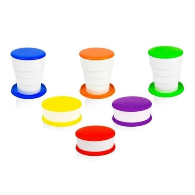 Copo retrátil plástico sanfonado KIT com 2 COPOS