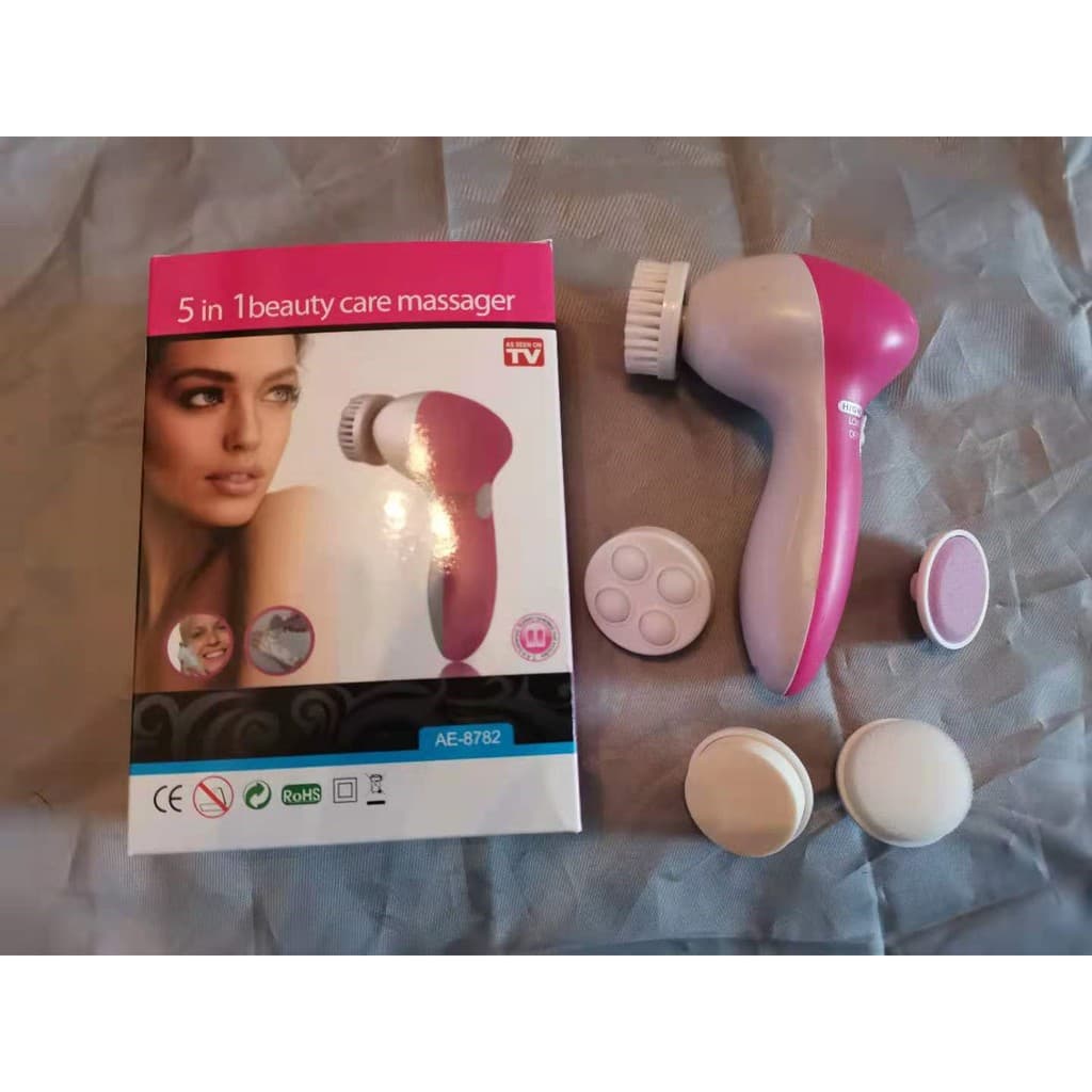 Escova Elétrica Limpeza Facial Massageadora Esfoliação Spa 5 In 1 Beauty Care Massager