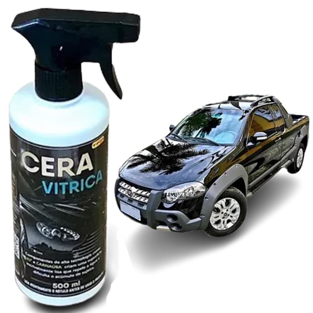 Cera Vitrica Liquida Automotiva com Sio2 e carnaúba manutenção vitrificador TFP 500ml