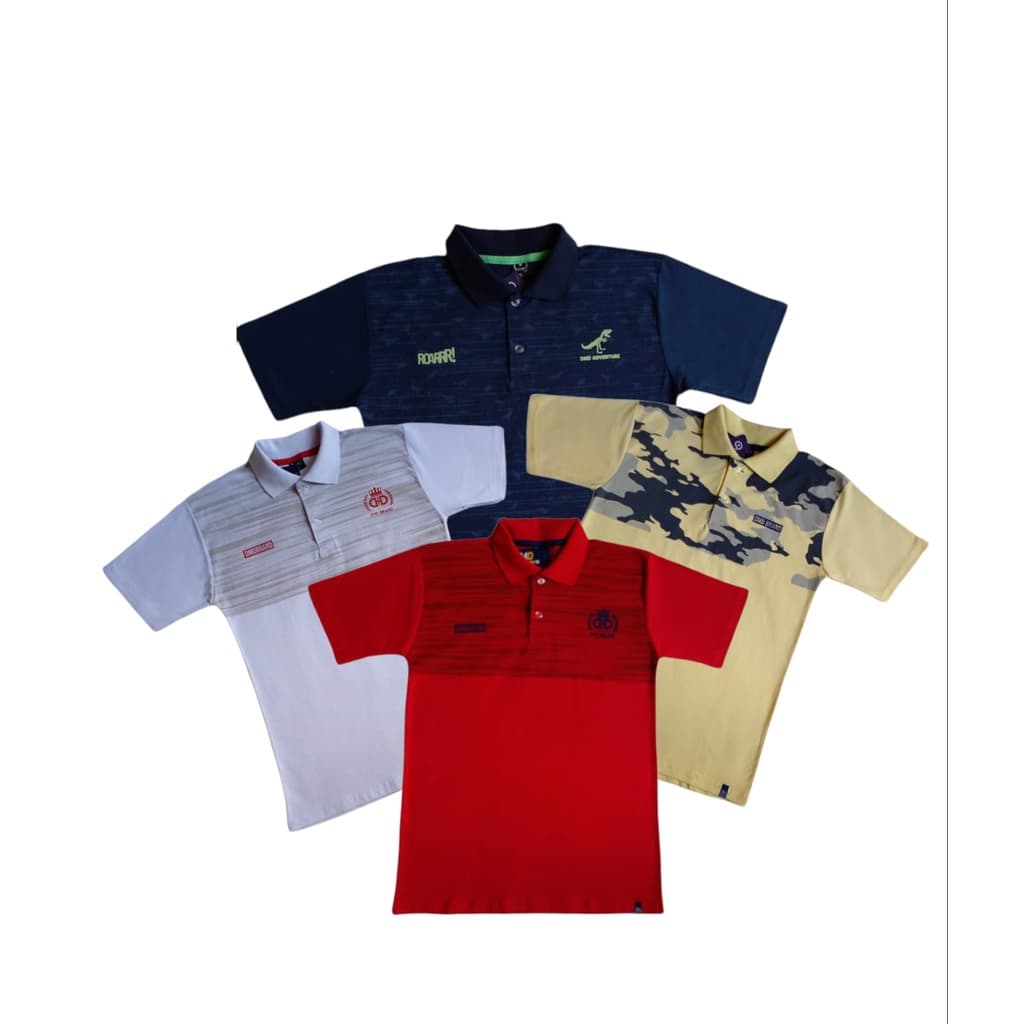 Kit de 5 camisa polo Infantil masculina10 ao 16 menino promoção top