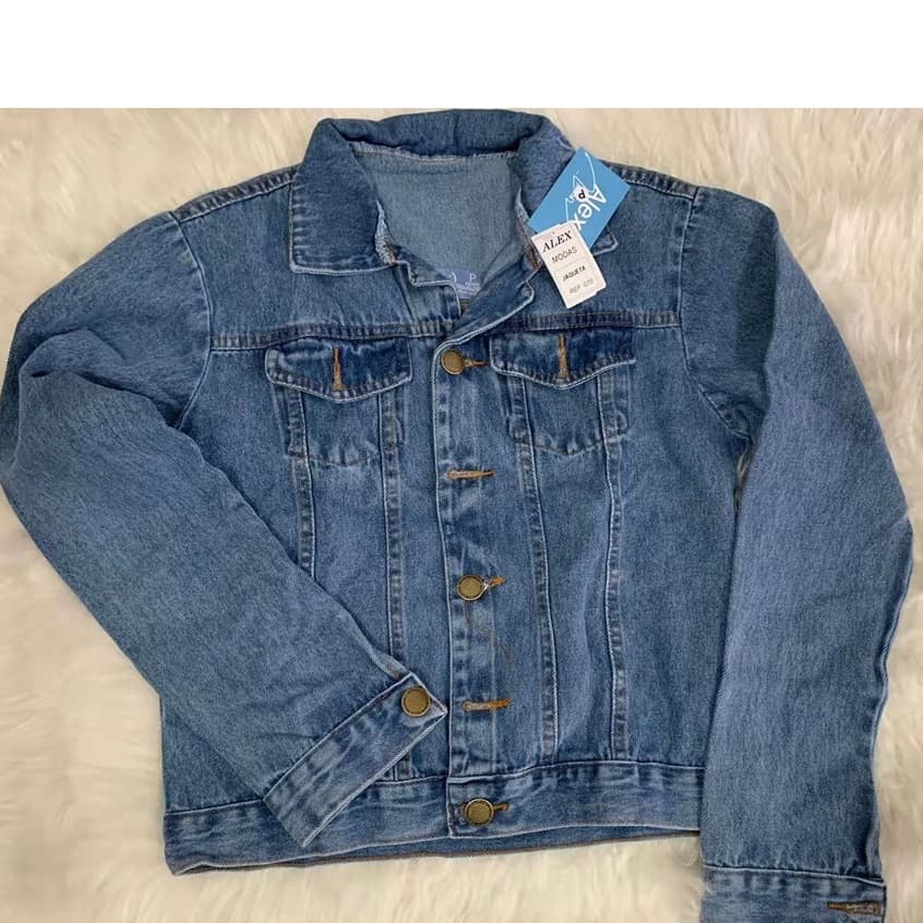 JAQUETA JEANS MARMORIZADO FEMININA