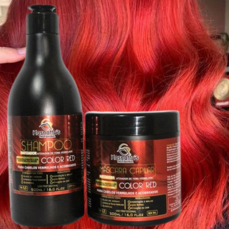 Kit Tonalizante Matizador Vermelho Intenso  2x 500 ml (Kosnatt'us)