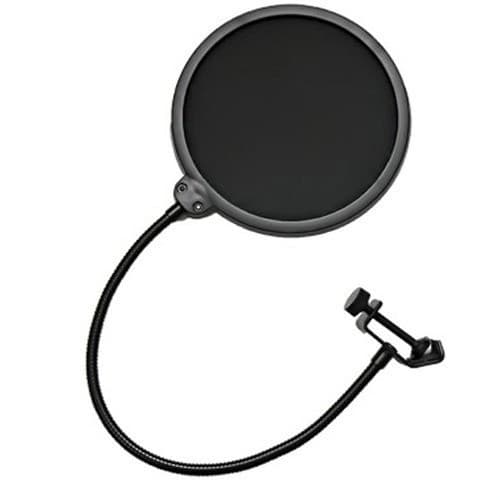 Pop Filter para Microfone Tela Anti Sopro com Haste Flexível