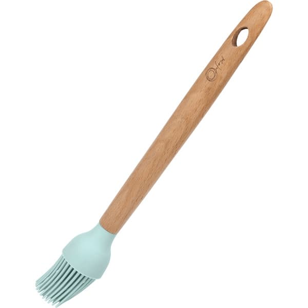 Pincel Culinário De Silicone Redondo Water Blue 26,5cm Oxfor