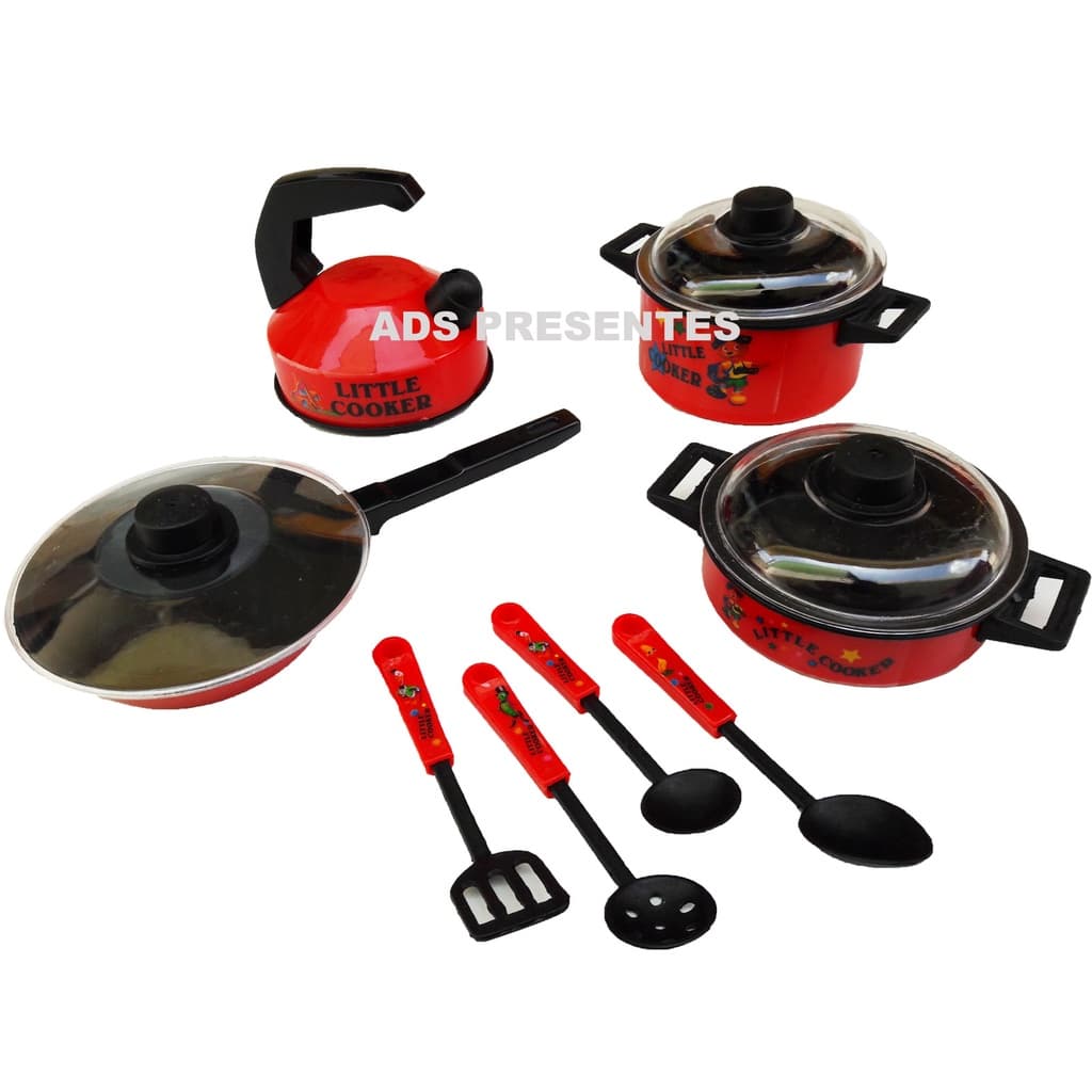 Kit Panelinhas Infantil Pequeno Cozinheiro 11 Pcs Little Cooker