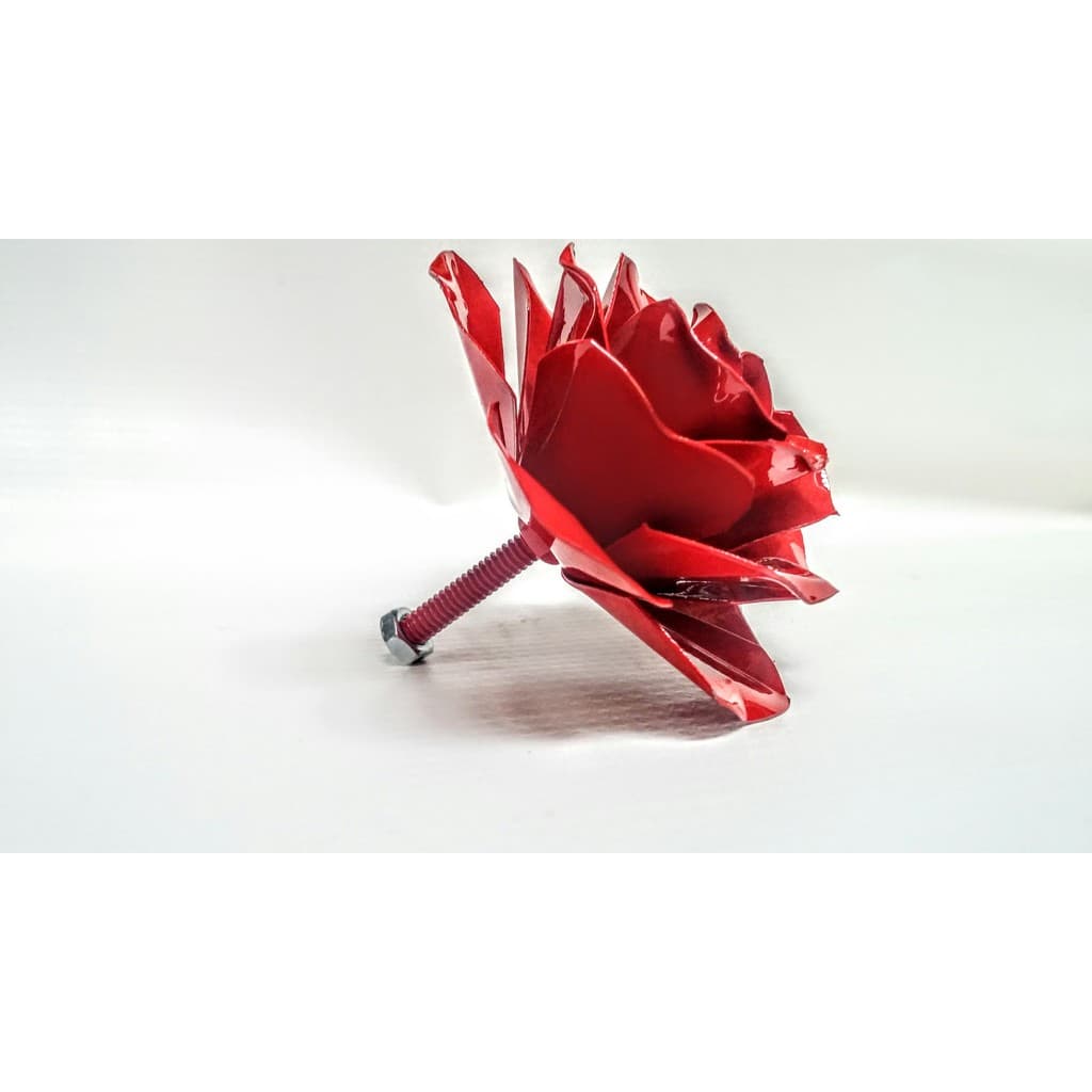 Puxador de gaveta 7cm flor de ferro