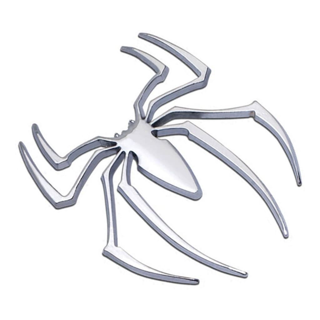 Adesivo Emblema Metal Aranha Spider 3d Tuning Cromado Carro Moto