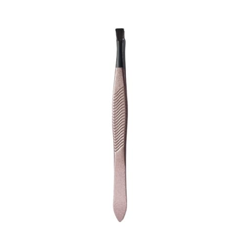 Pinça Rose Ponta Silver Reta Designer de Sobrancelhas Profissional