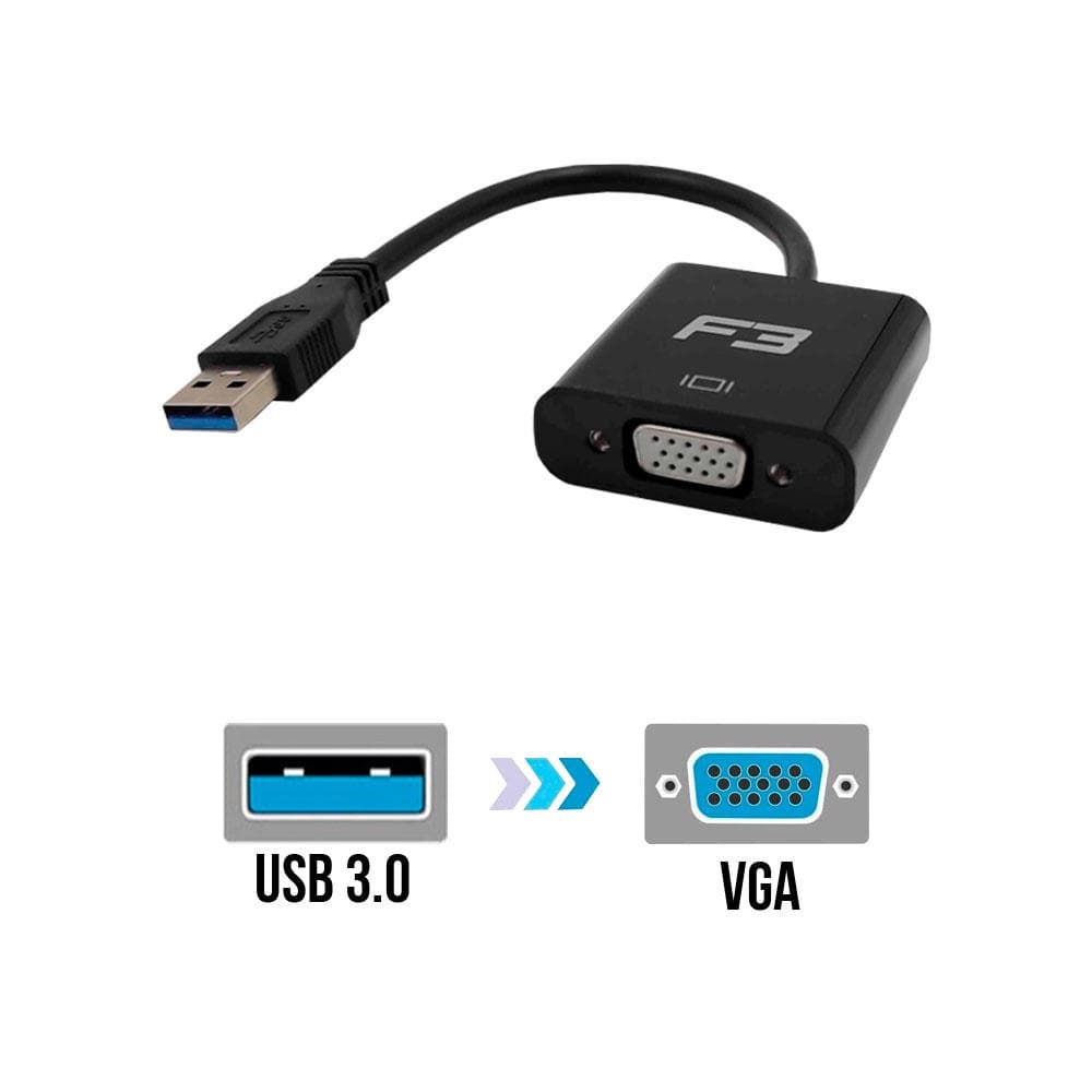 Cabo Adaptador Conversor USB 3.0 Para VGA Fêmea
