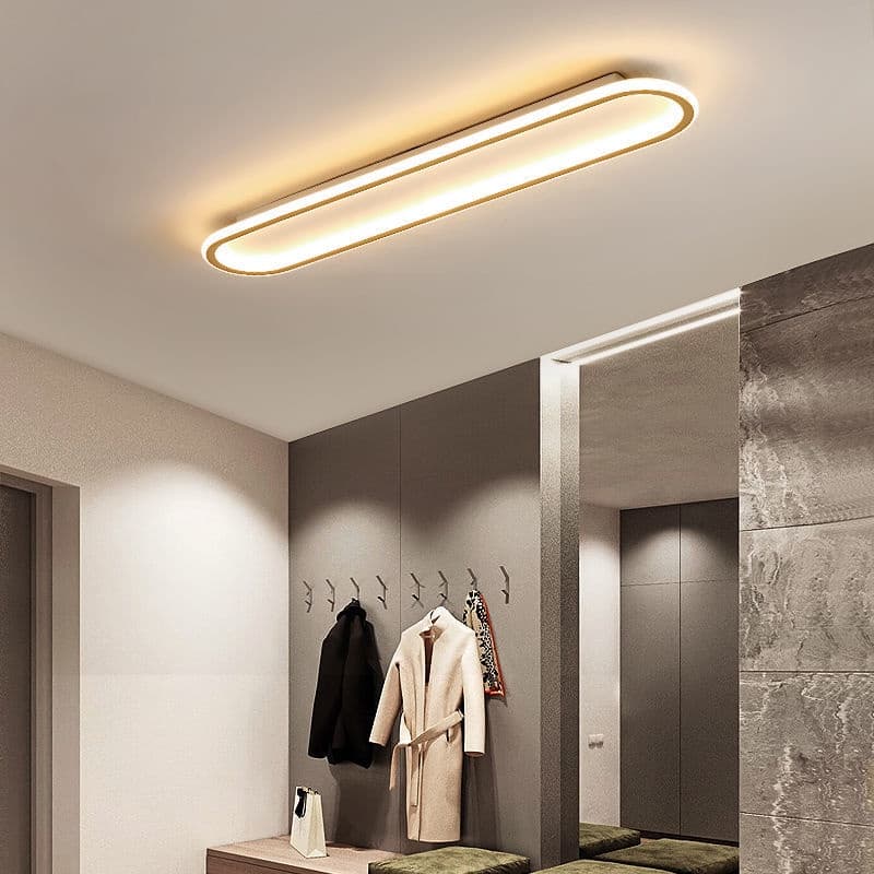 CZHLIFE Luminária Para Teto Sala Varanda De Luxo Com Faixa De LED Corredor Lampu Plafon