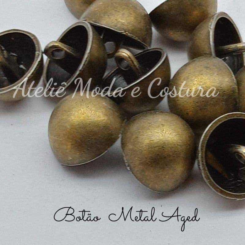 Botão Botões de Metal Aged cod: Cod: Prat2/3-15