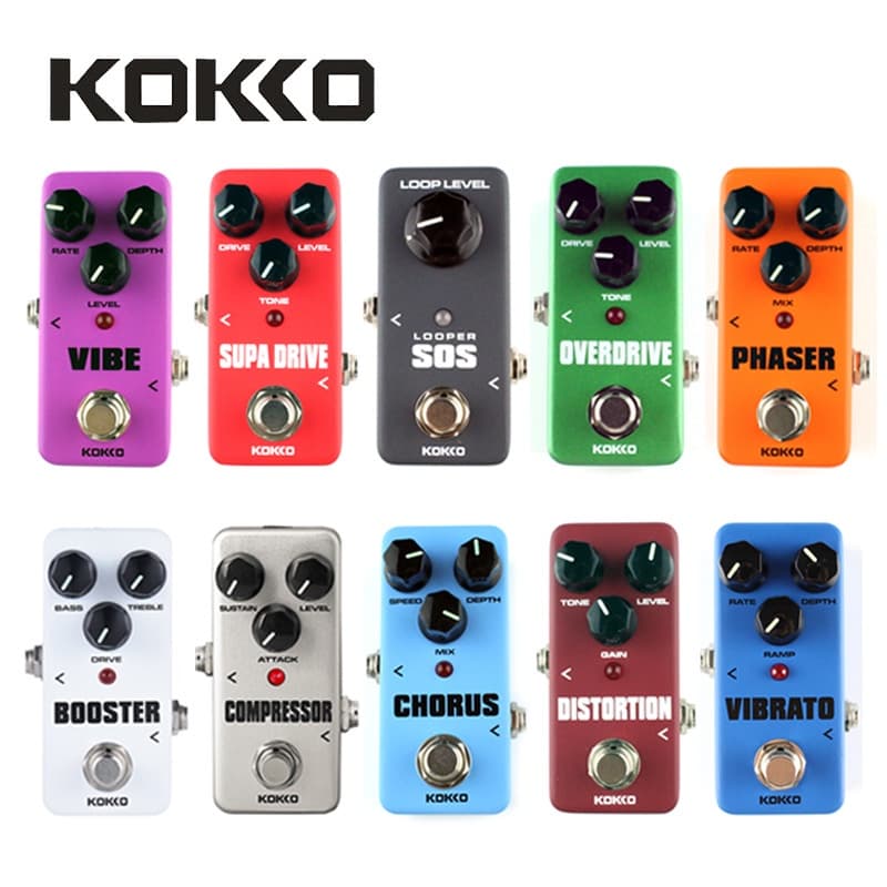 KOKKO Portátil MINI Efeitos De Guitarra Pedal Compressor Distorção Booster Overdrive Da