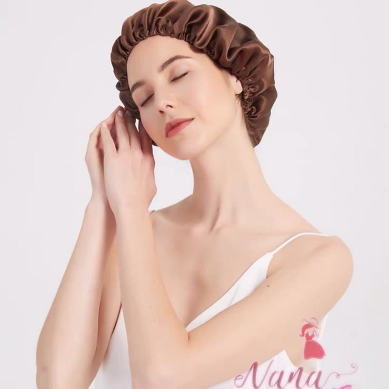 kit 2 Touca de Cetim Antifrizz Touca de Banho de Cetim Duplo Impermeável / Reutilizável / Feminina